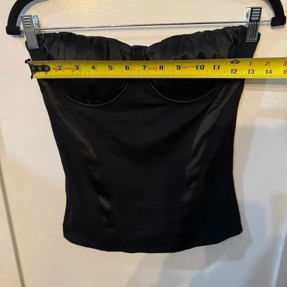 Arden B Black Satin Corset Tube Top – Size 2 - Picture 5 of 8